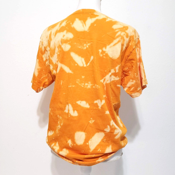 Spitfire SIZE M Womens Unisex Orange Tie Dye LOGO T-Shirt Short Sleeve FLAW - Picture 5 of 14